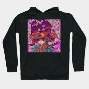 Elegant Cat Woman With a Hair Crown Hoodie